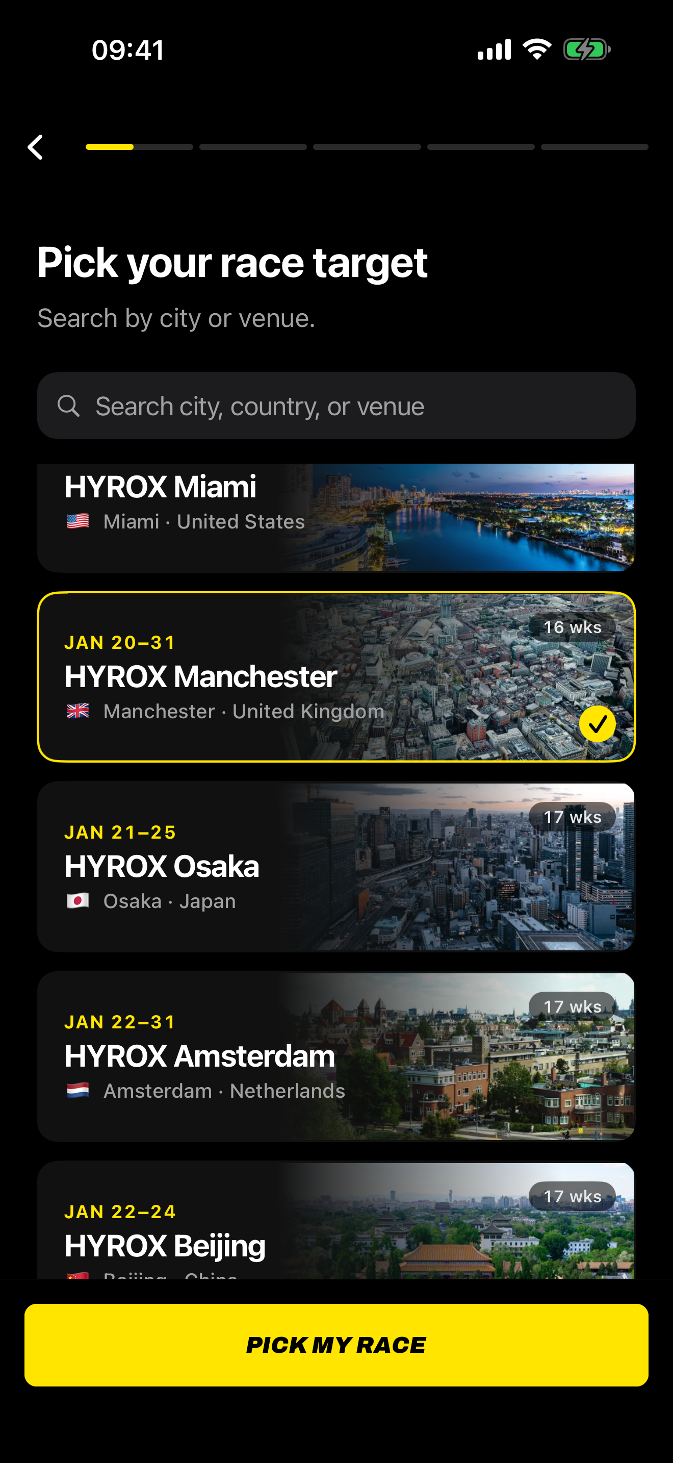 Choosing a HYROX race by city